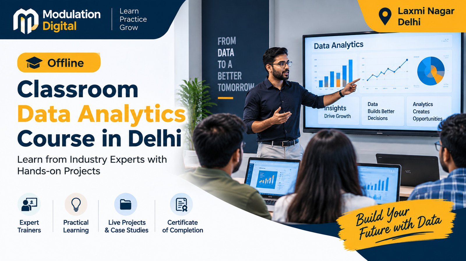 Data Analytics course learning mode at Modulation Digital